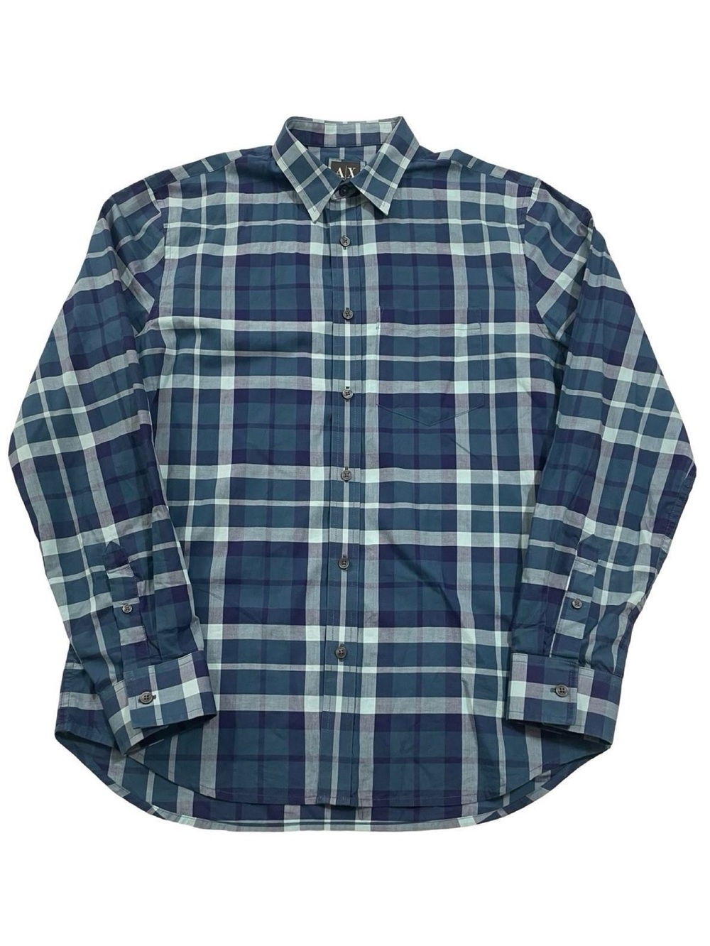 Armani Exchange A|X Plaid Size M Button-Up Shirt (Retail $100+)